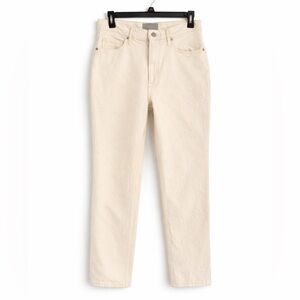 Everlane Cheeky Straight Leg Jeans Ecru Cream Size 29 High Rise